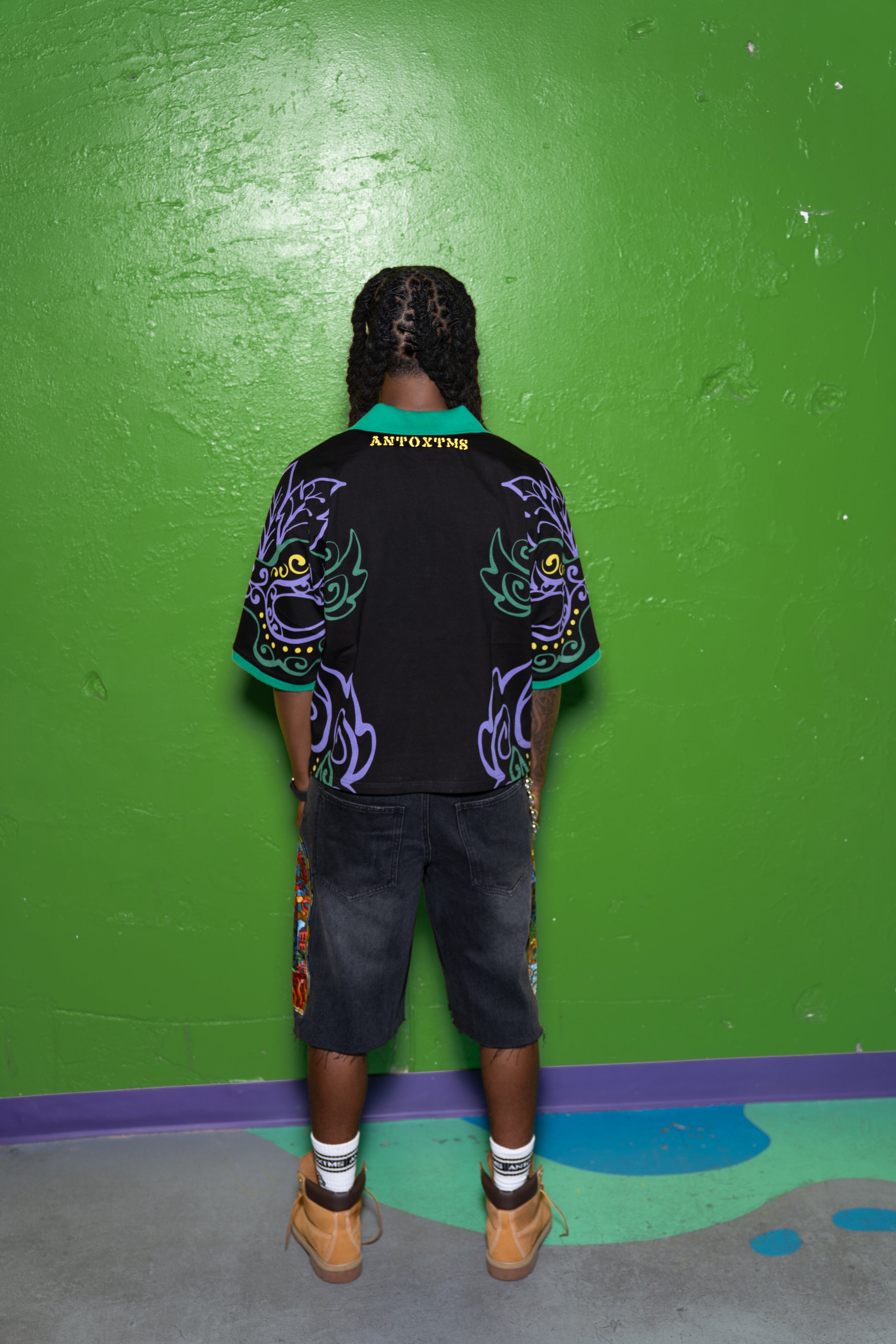 MG 'LIGHTSOUT' BLK DROP SHOULDER POLO