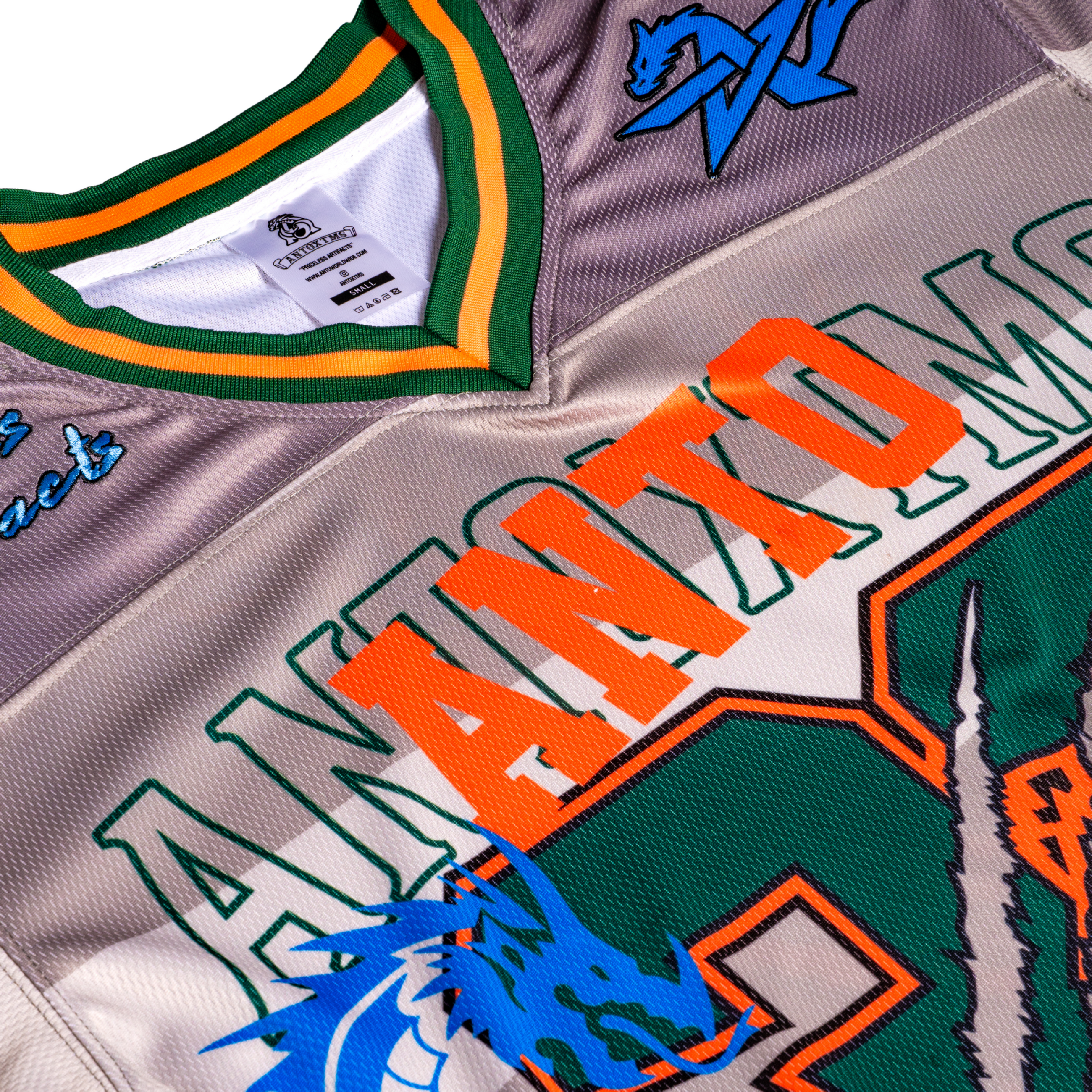 DOUBLE L/S FOOTBALL MESH JERSEY (NUDE/GREEN)