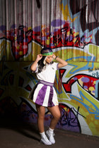 MG 'PURPLE' STUDDED BIKER CAP