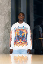 GYS FLAME DRAGON L/S SHIRT 'WHITE x FLAME RED'