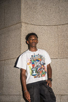 DENIM EMBOSSED CARGO SHORT- FADED BLACK