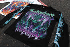 GYS FLAME DRAGON L/S SHIRT 'BLK x ELECTRIC BLUE'