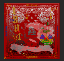 1804 HAITI 🇭🇹 BANDANA - 33x34