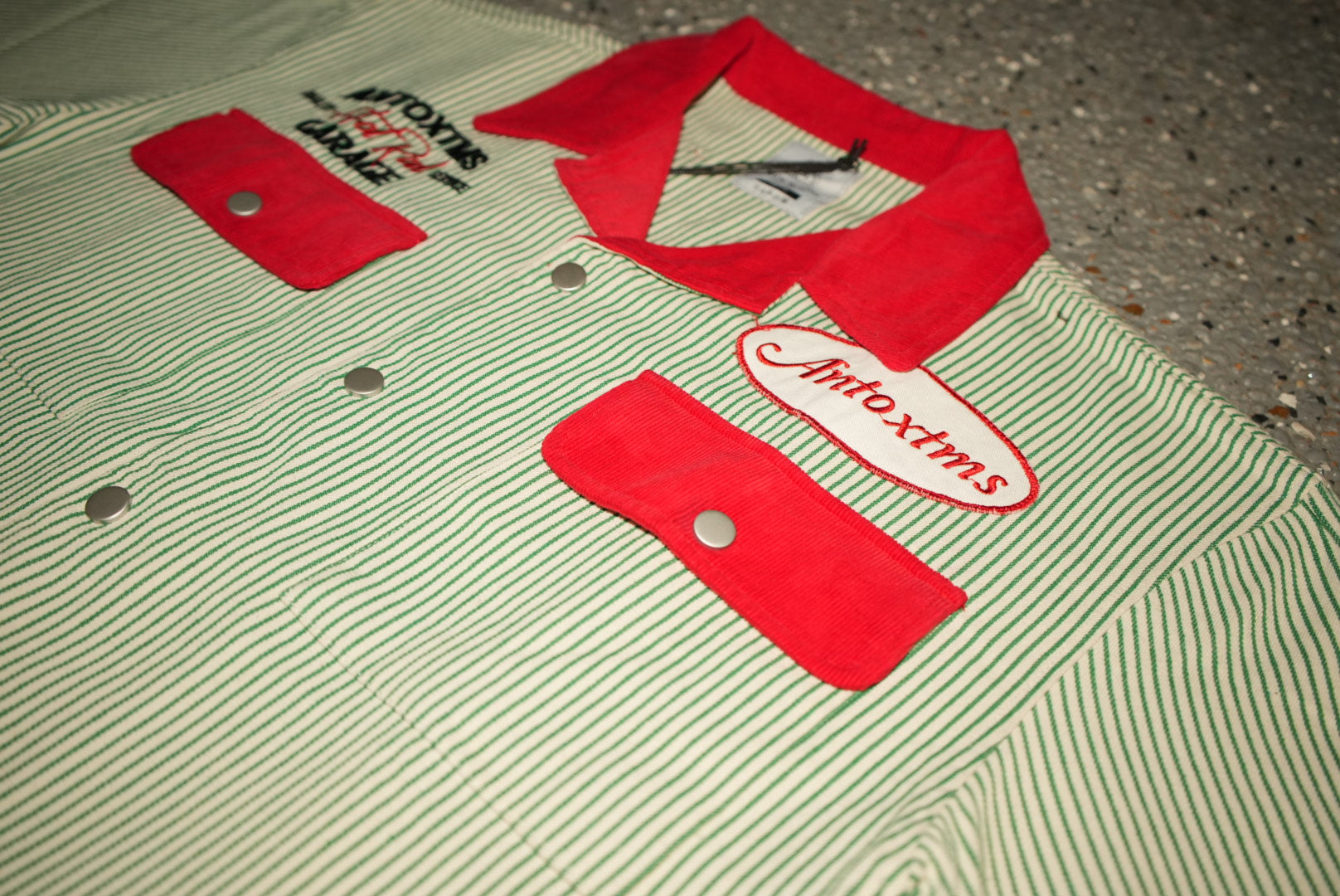 Bowler Button Down Shirt - Pinstripe Green SHIP 6/15
