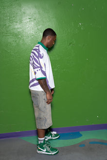 MG 'MASKED' WHITE DROP SHOULDER POLO