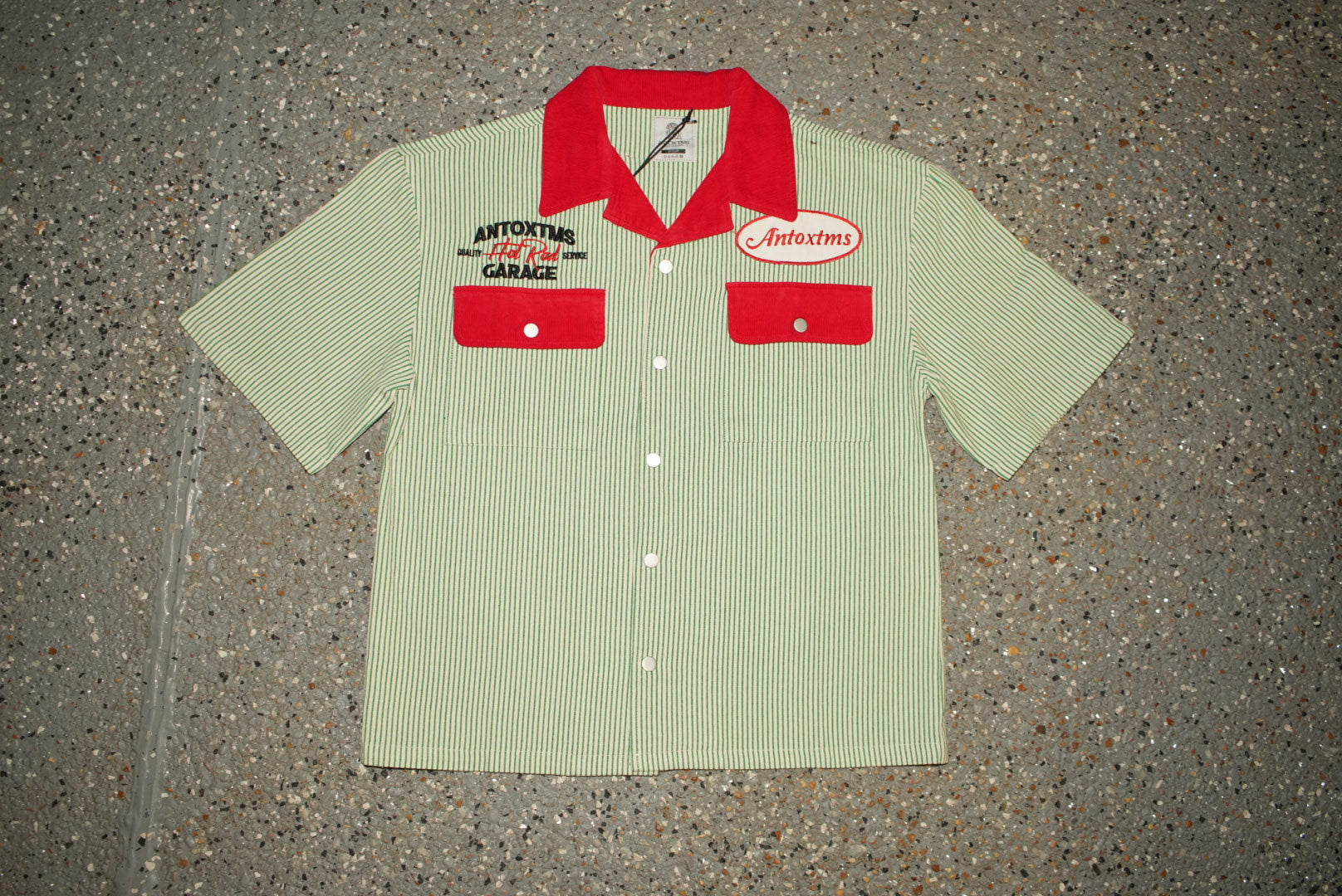 Bowler Button Down Shirt - Pinstripe Green SHIP 6/15