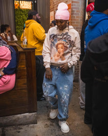 FLORAL LIGHTWASH EMBROIDERED DENIM JEANS