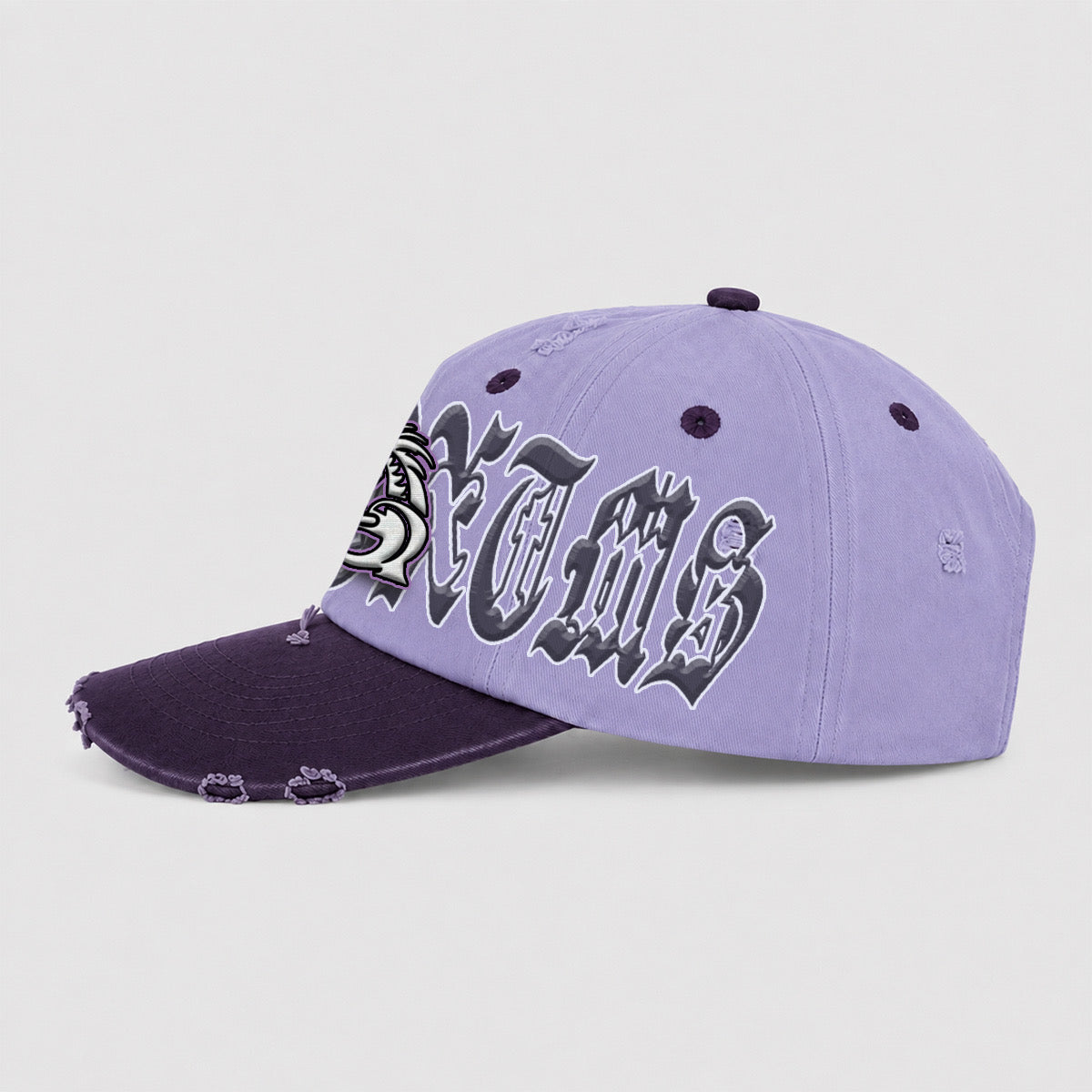 ANTOXTMS Distressed Adjustable Cap – Lavender & Purple