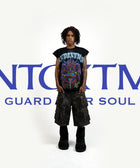 Rhinestone 'Anto 1975' Sleeveless Shirt - BLACK