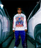 GYS FLAME DRAGON L/S SHIRT 'WHITE x FLAME RED'