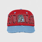 ANTOXTMS Distressed Adjustable Cap – Red & Sky Blue