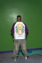 MG RAGLAN S/S TEE PURPLE 'THROW ME SUM B*TCH'