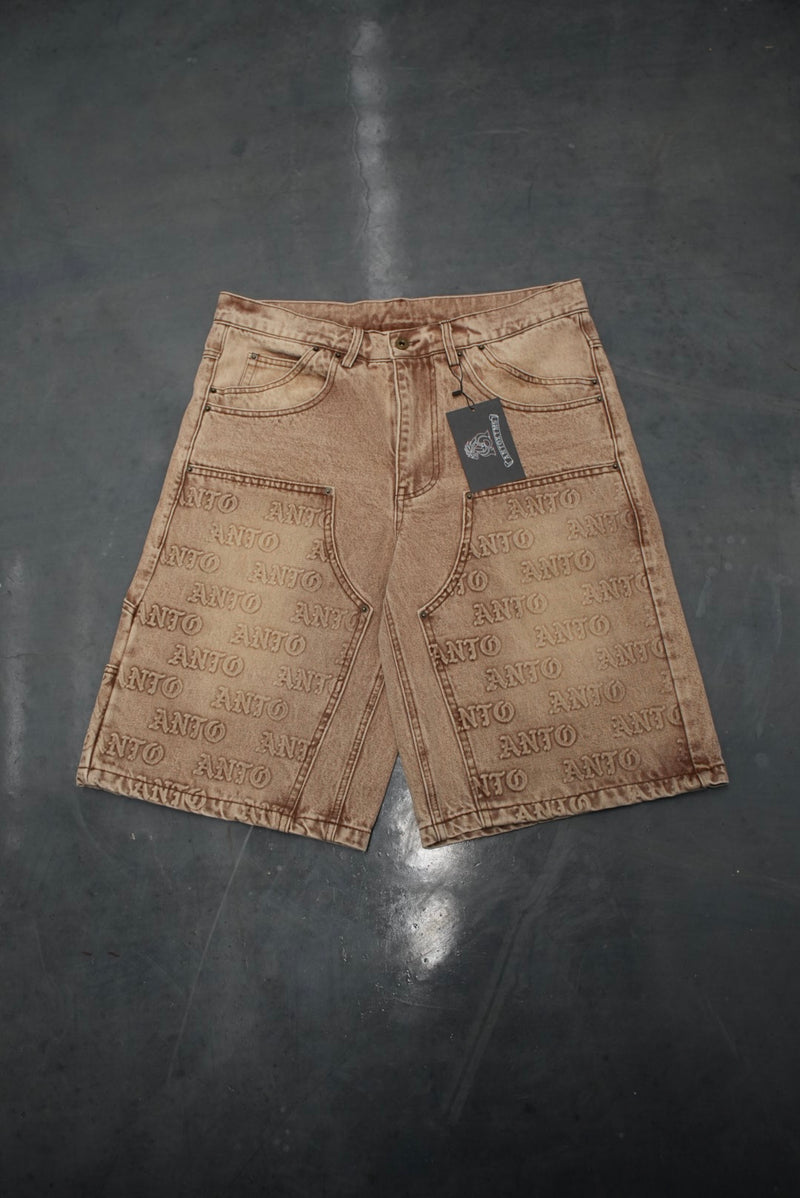 ANTO KHAKI DENIM SHORTS
