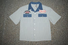 Bowler Button Down Shirt - Pinstripe Blue SHIP 6/15