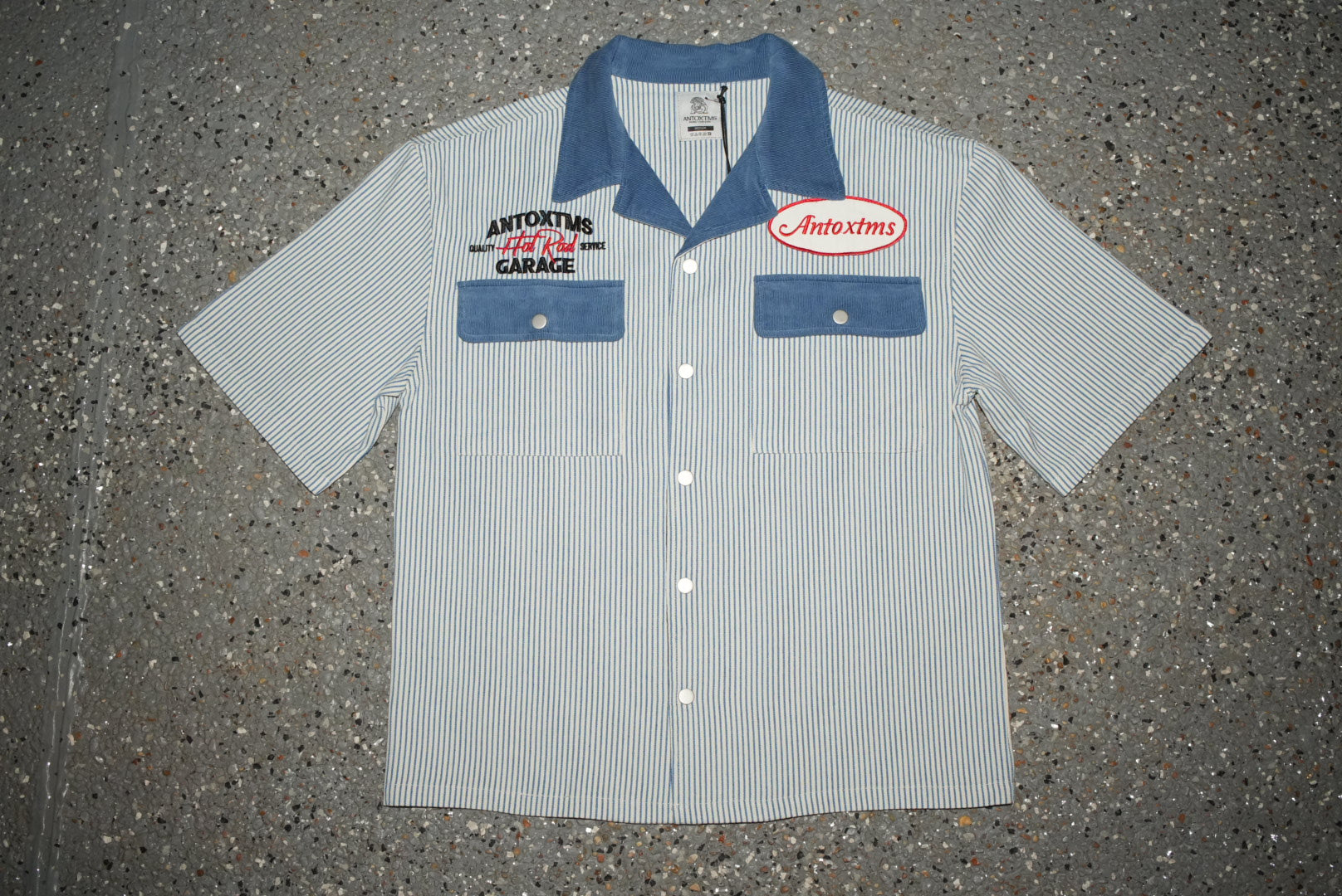 Bowler Button Down Shirt - Pinstripe Blue SHIP 6/15