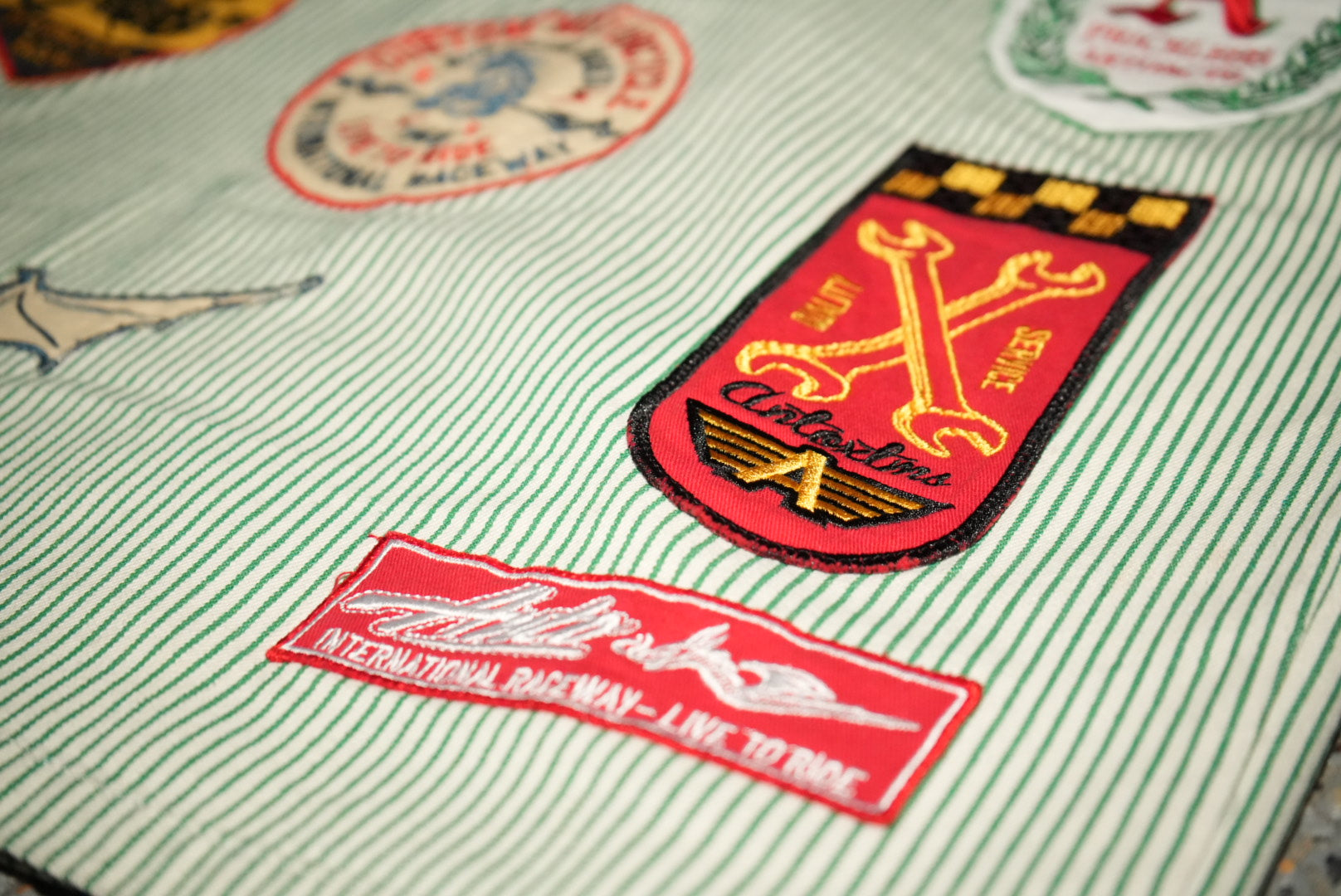 Bowler Button Down Shirt - Pinstripe Green SHIP 6/15