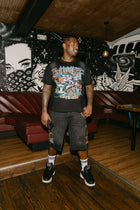 'Antoworld Collage' S/S Vintage Cut Shirt - BLK