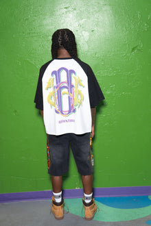 MG RAGLAN S/S TEE BLK 'THROW ME SUM B*TCH'