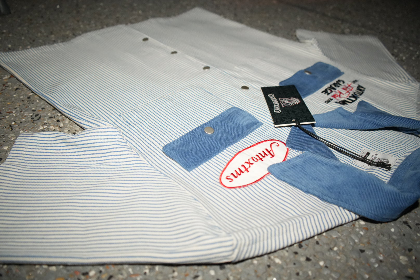 Bowler Button Down Shirt - Pinstripe Blue SHIP 6/15