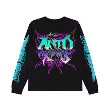 GYS FLAME DRAGON L/S SHIRT 'BLK x ELECTRIC BLUE'