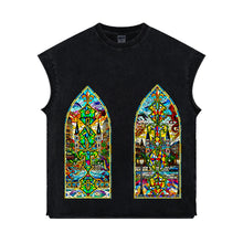 Mosaic 'ANTOWORLD' Sleeveless Shirt - BLK