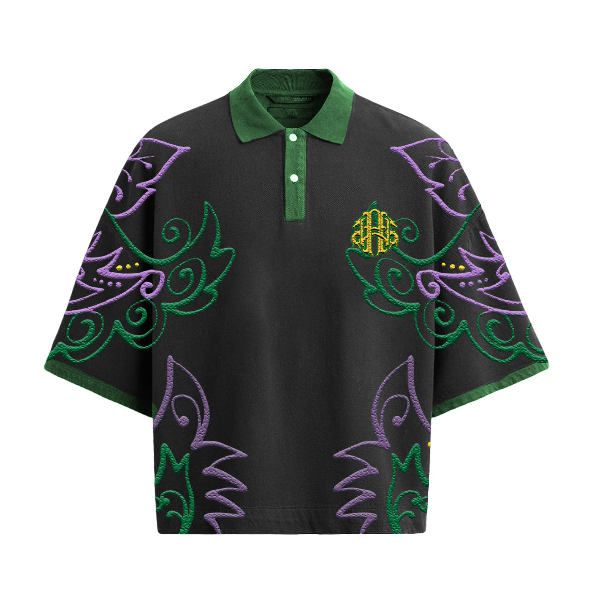 MG 'LIGHTSOUT' BLK DROP SHOULDER POLO