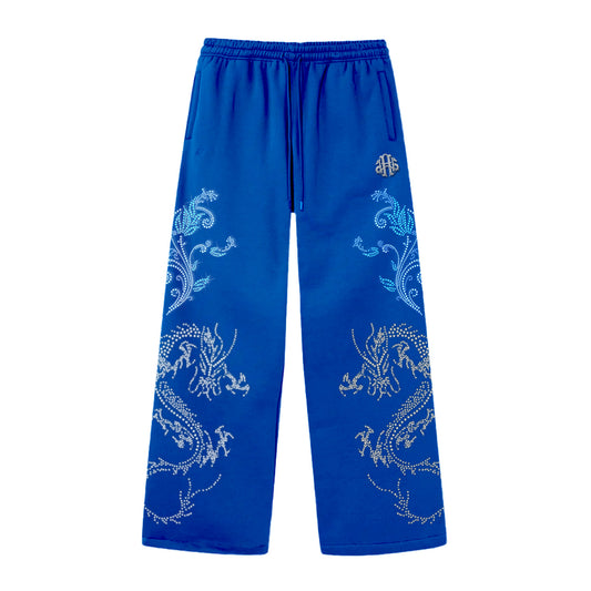 STONE DRAGON SWEATPANTS 'BLUE x WHITE'