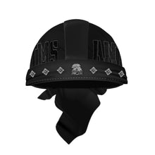LEATHER STUDDED BIKER CAP - BLKOUT