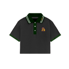 MG TENNIS CROPPED POLO (W) BLK