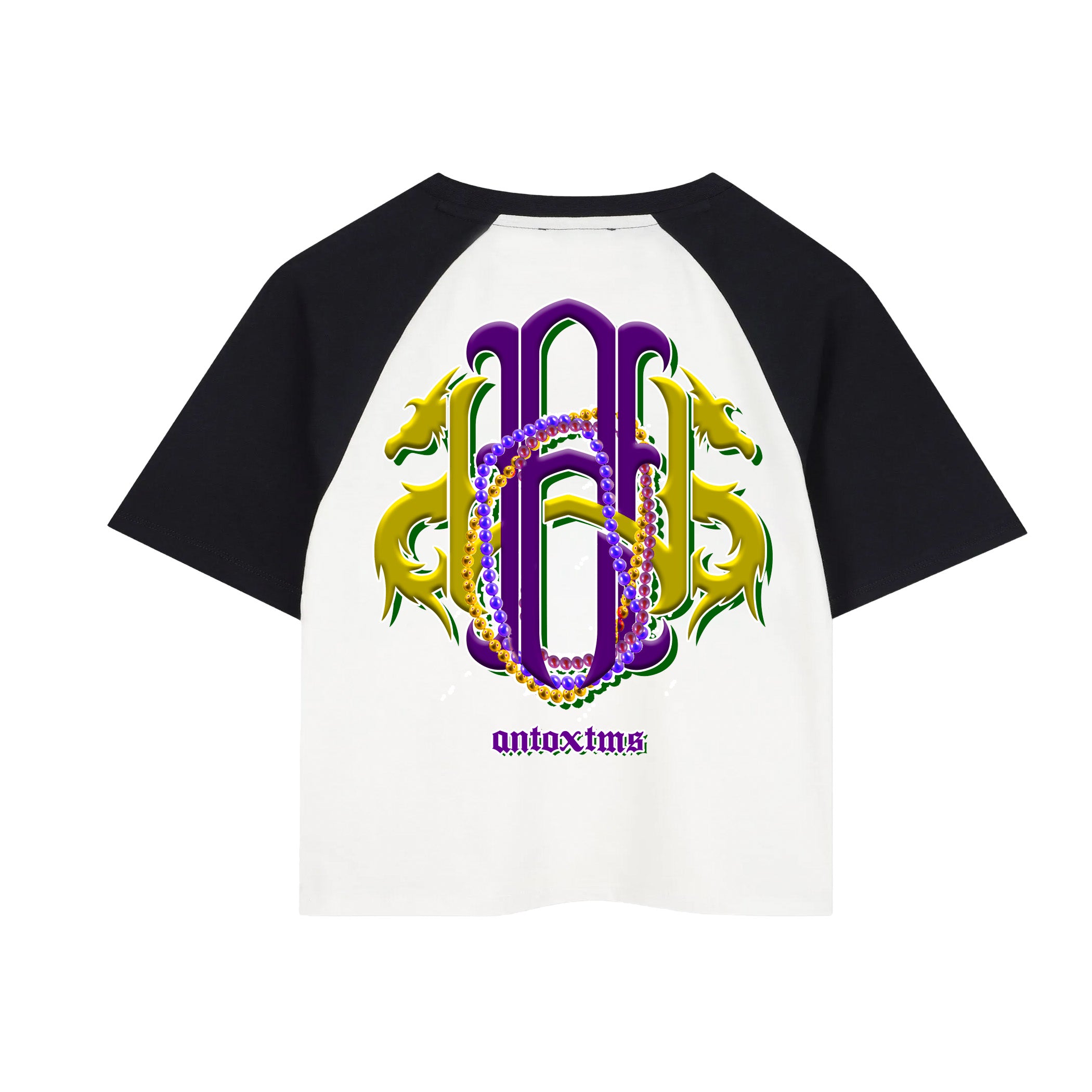 MG RAGLAN S/S TEE BLK 'THROW ME SUM B*TCH'