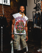 Rhinestone 'Anto 1975' Sleeveless Shirt - WHITE