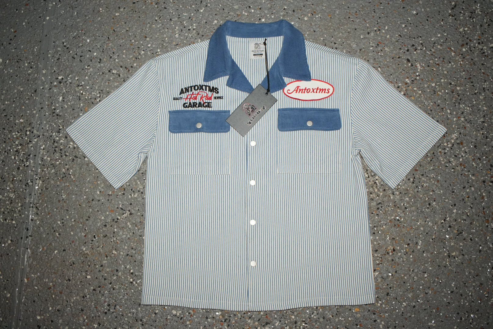 Bowler Button Down Shirt - Pinstripe Blue SHIP 6/15