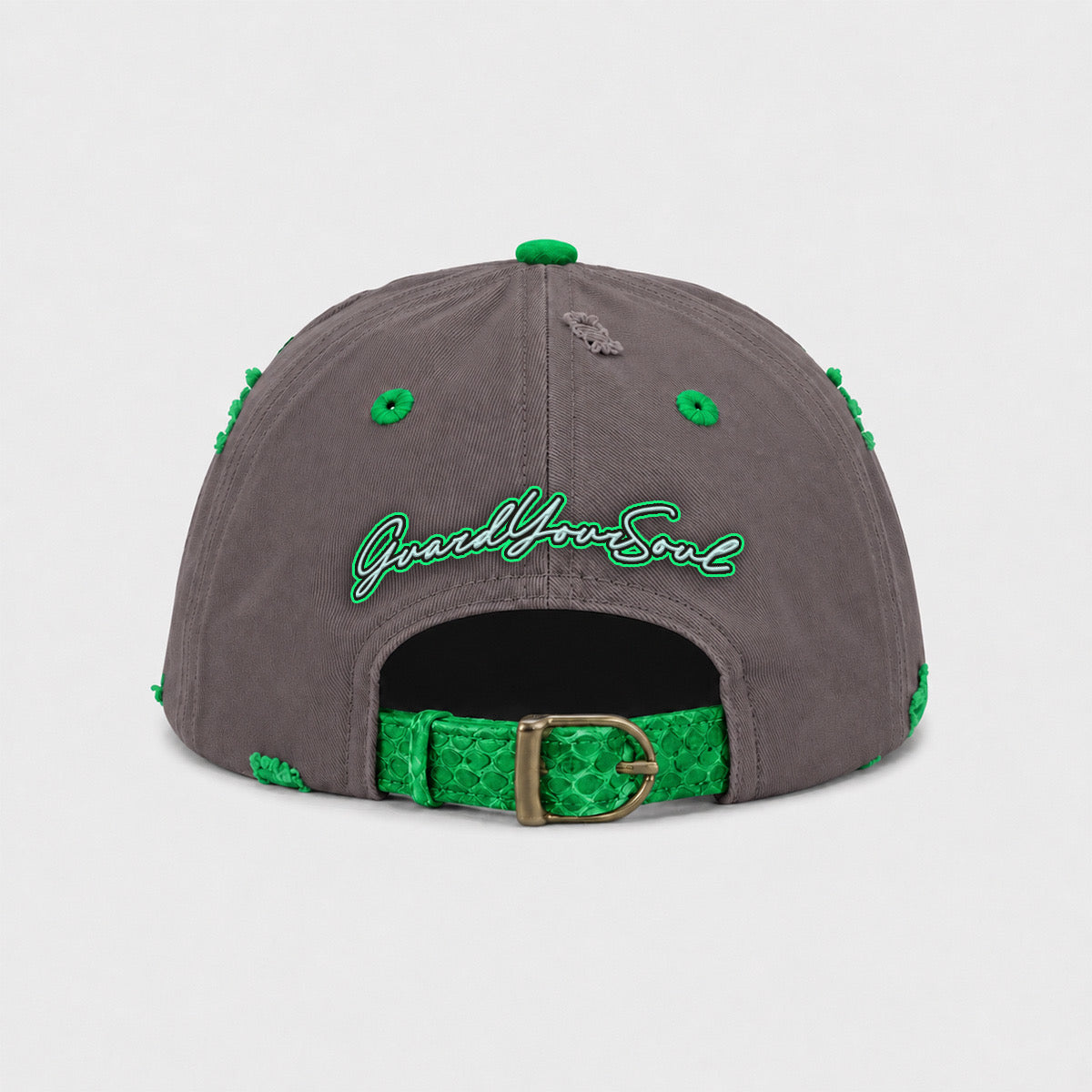 ANTOXTMS Distressed Adjustable Cap – Gray & Green