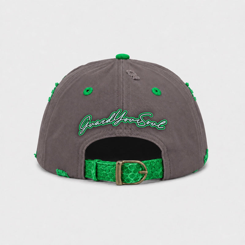 ANTOXTMS Distressed Adjustable Cap – Gray & Green