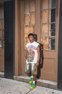 MOSAIC DISTRESSED JORTS V2 - DIRTY WASH