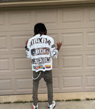 'FREEDOM' DROP SHOULDER CROPPED TEE - WHITE