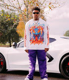 GYS FLAME DRAGON L/S SHIRT 'WHITE x FLAME RED'