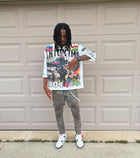 'FREEDOM' DROP SHOULDER CROPPED TEE - WHITE