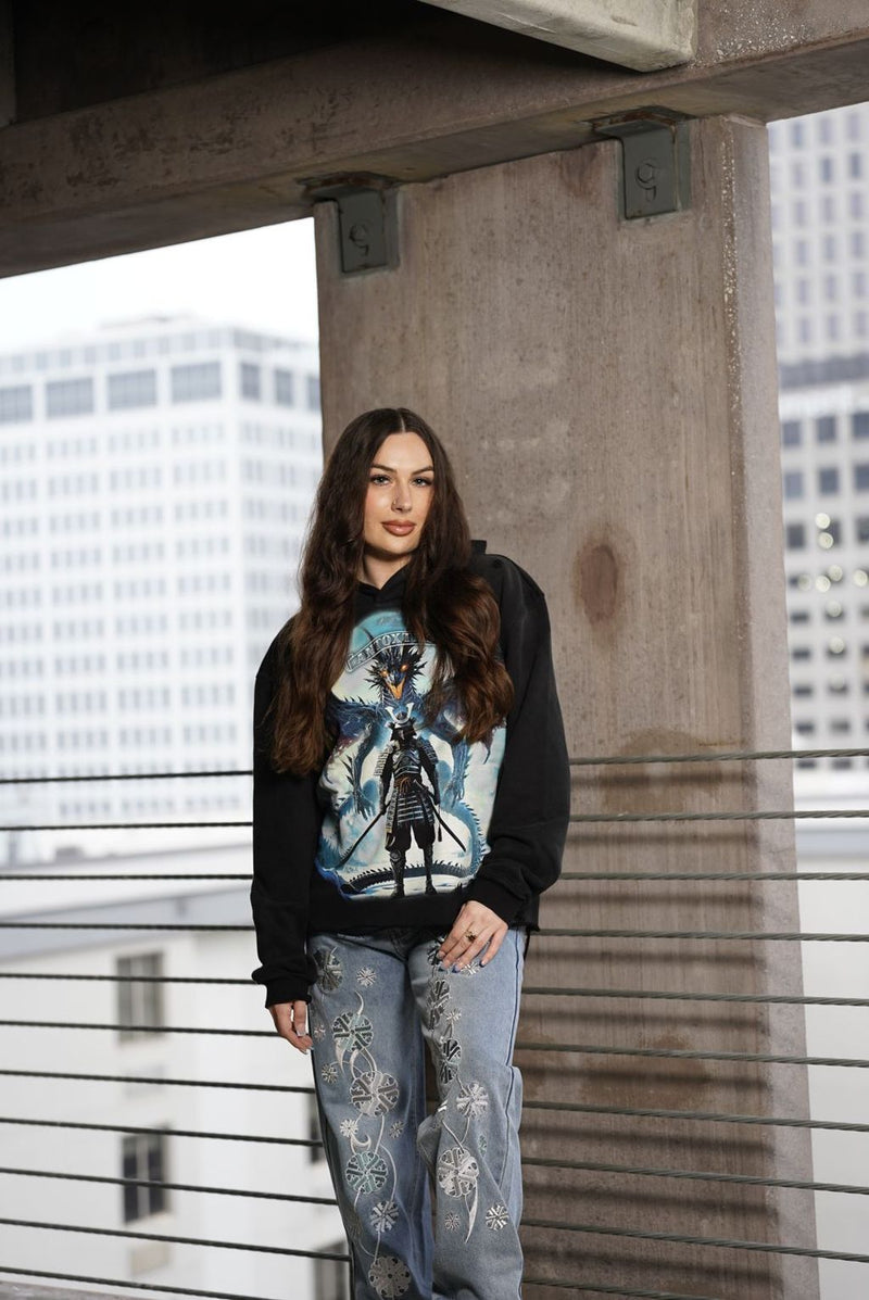 SAMURAI HOODIE 🐉🀄️ ( BLACK )