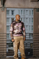 DOUBLE L/S FOOTBALL MESH JERSEY (BROWN/PINK)