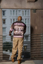 DOUBLE L/S FOOTBALL MESH JERSEY (BROWN/PINK)