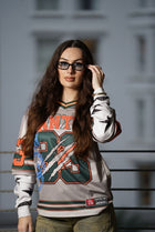 DOUBLE L/S FOOTBALL MESH JERSEY (NUDE/GREEN)