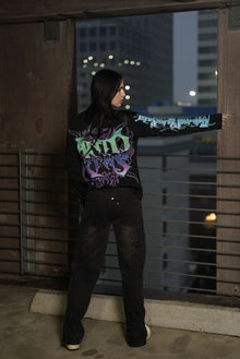 GYS FLAME DRAGON L/S SHIRT 'BLK x ELECTRIC BLUE'