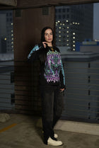 GYS FLAME DRAGON L/S SHIRT 'BLK x ELECTRIC BLUE'