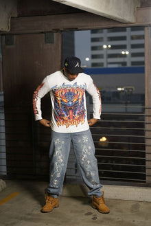GYS FLAME DRAGON L/S SHIRT 'WHITE x FLAME RED'