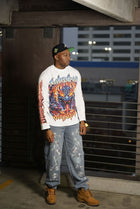 GYS FLAME DRAGON L/S SHIRT 'WHITE x FLAME RED'