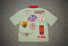 Bowler Button Down Shirt - Pinstripe Green SHIP 6/15