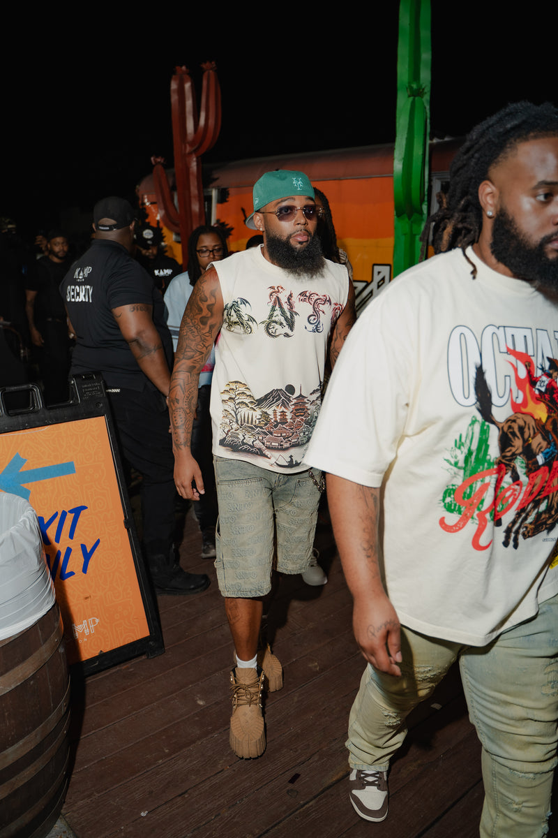 SLEEVELESS HERITAGE TEE 'WHITE'