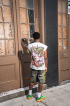 MOSAIC DISTRESSED JORTS V2 - DIRTY WASH