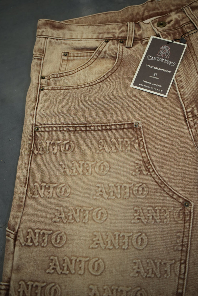 ANTO KHAKI DENIM SHORTS